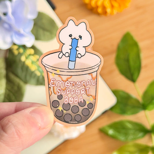 Emotional Support Boba Sticker