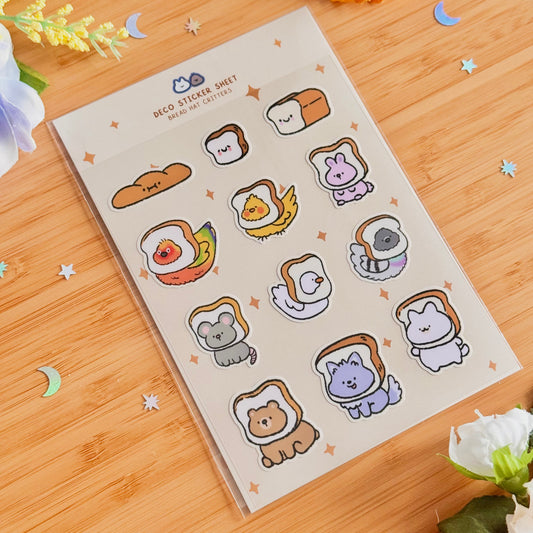 Bread Hat Critters Sticker Sheet