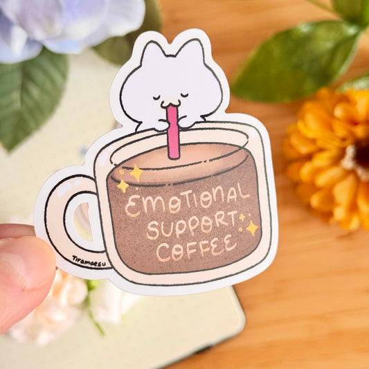 Emotional Support Coffee Sticker