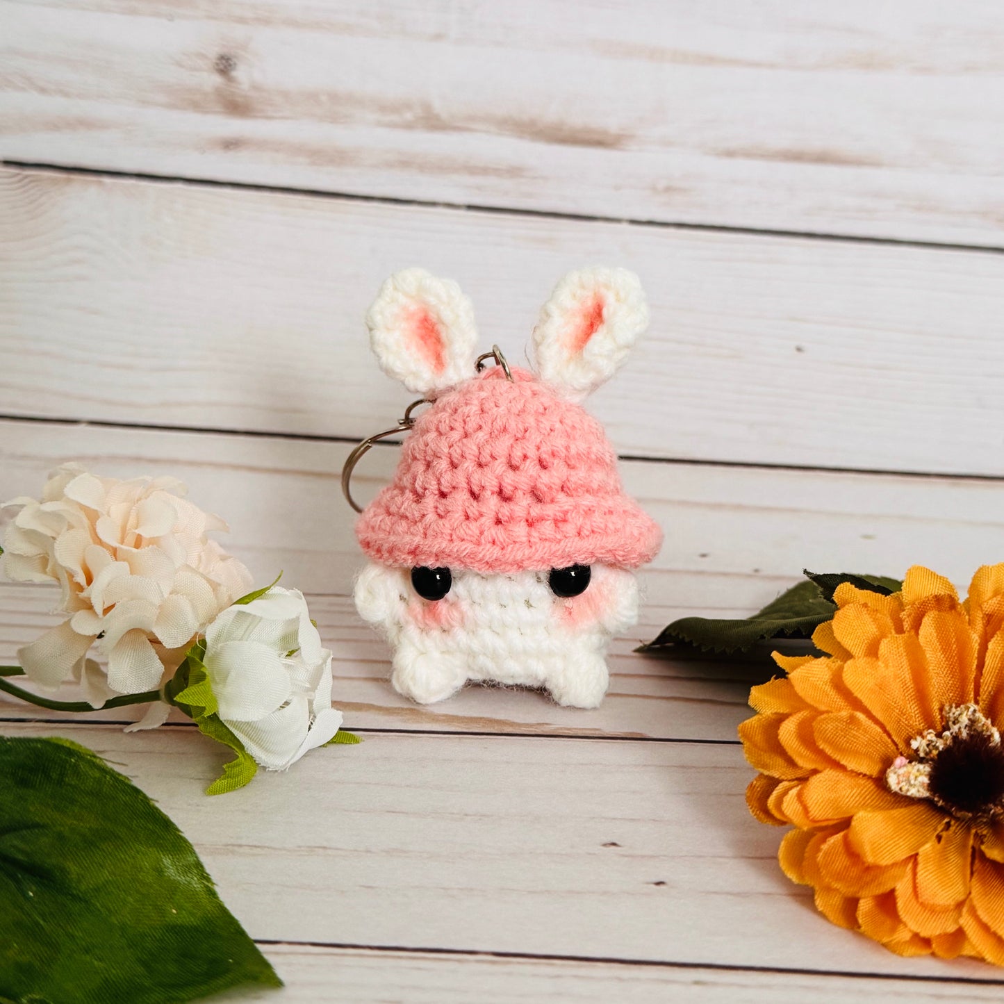 Bunny Crochet Plush Keychain