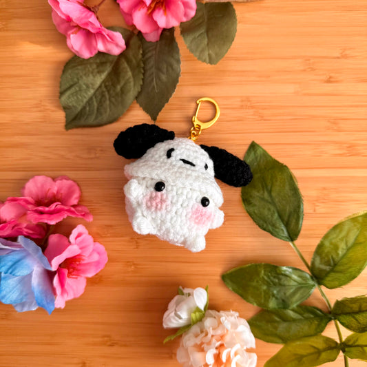 Pochacco Hat Mushroom Crochet Plush Keychain