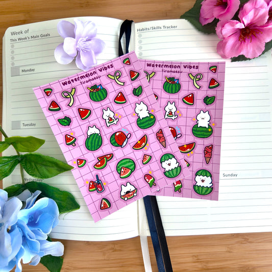 Watermelon Vibes Sticker Sheet