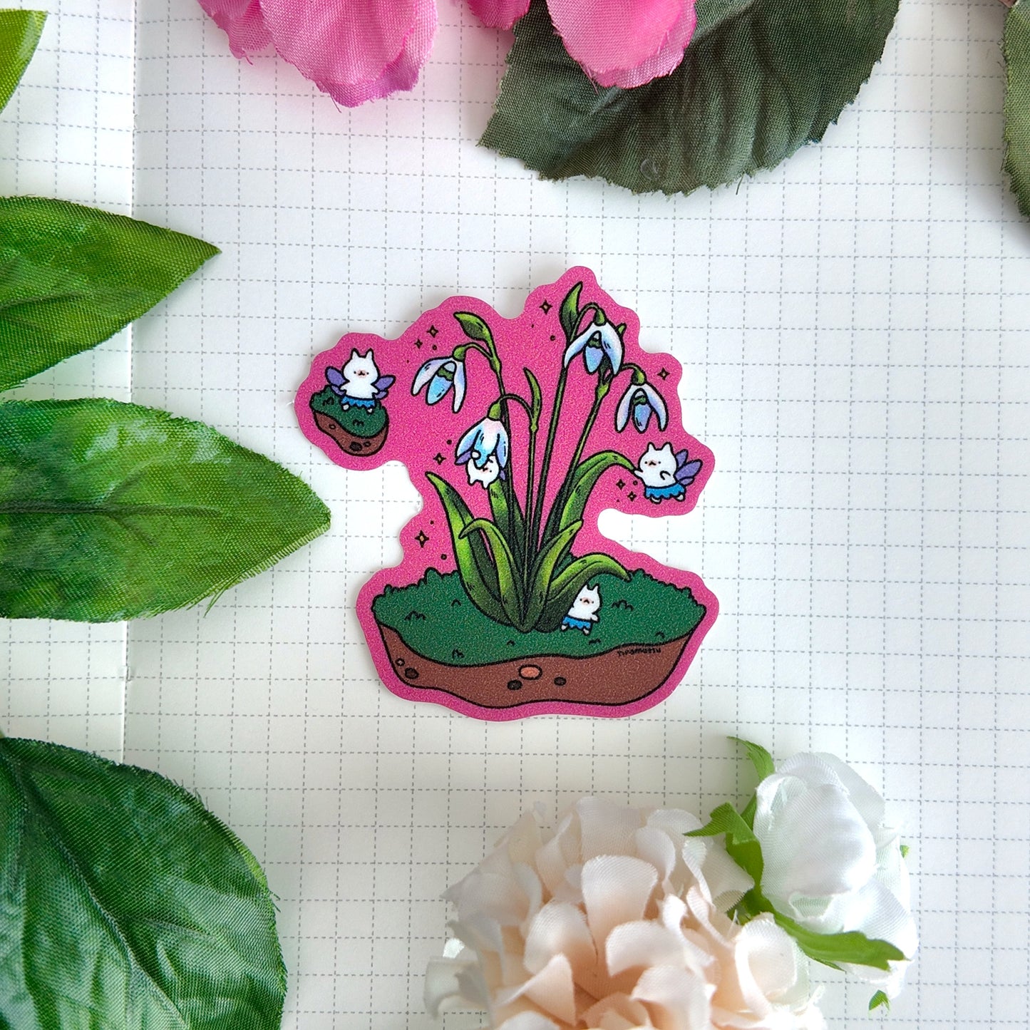 Snowdrops Glitter Sticker