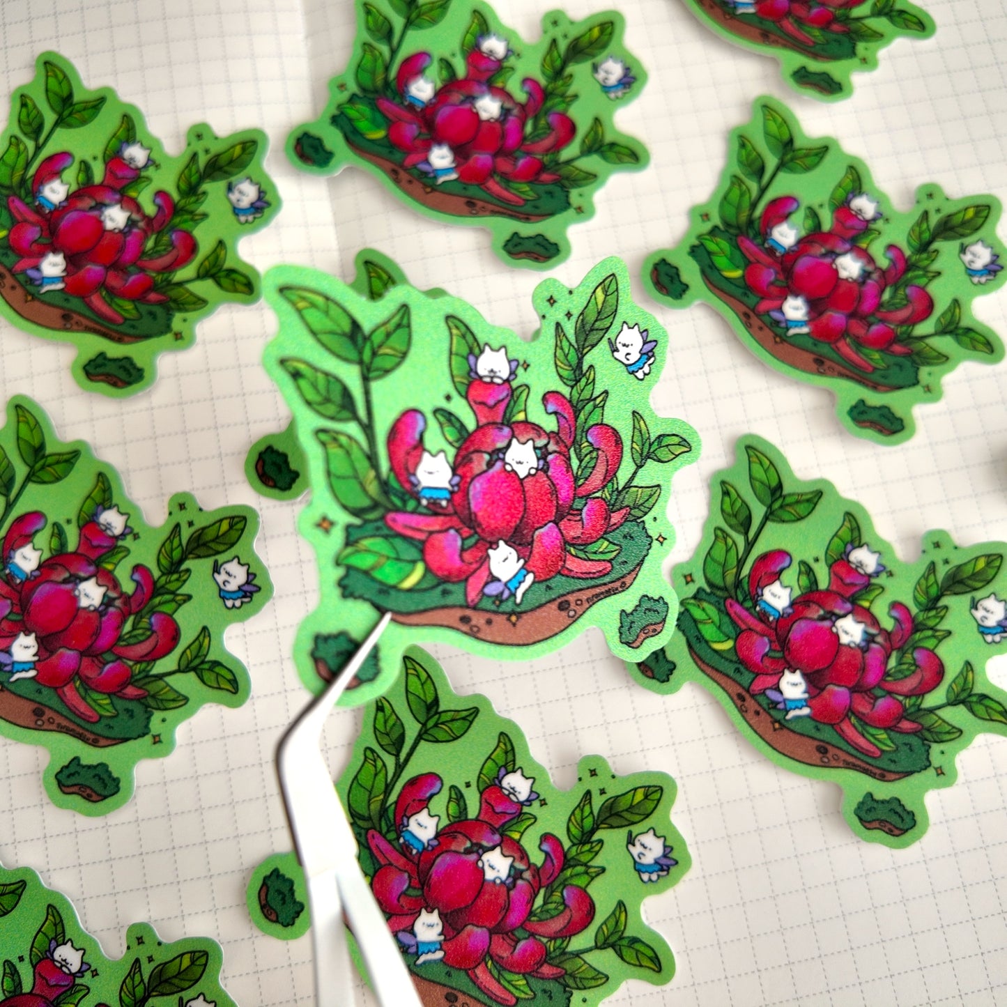 Chrysanthemum Glitter Sticker