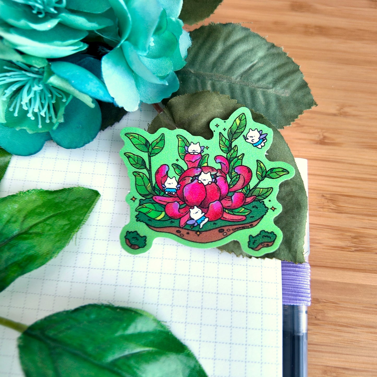 Chrysanthemum Glitter Sticker