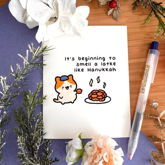 It's Beginning to Smell a Latke Like Hanukkah Greeting Card
