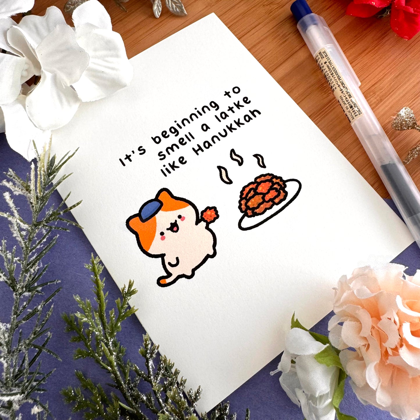 It's Beginning to Smell a Latke Like Hanukkah Greeting Card