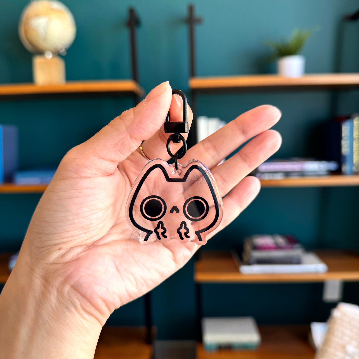 Flipping Cat Keychain