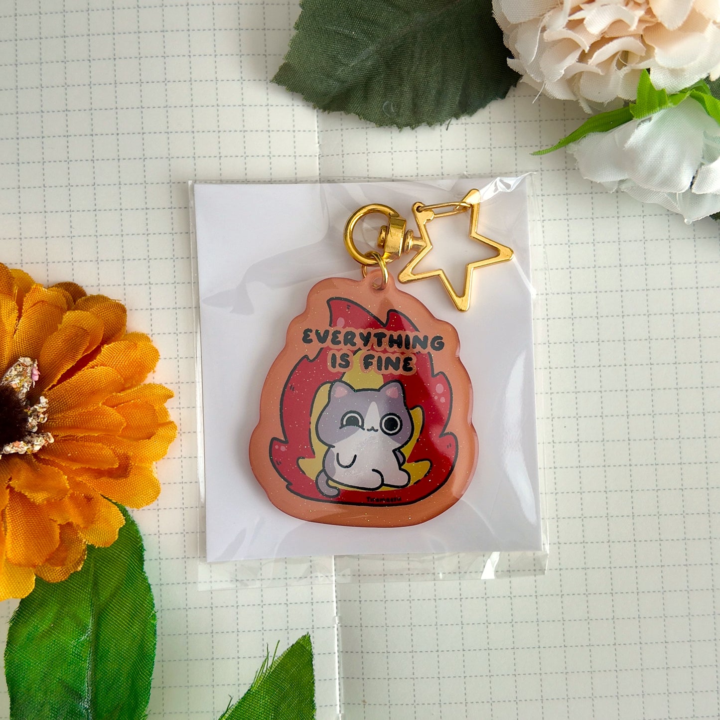 Everything is Fine Keychain