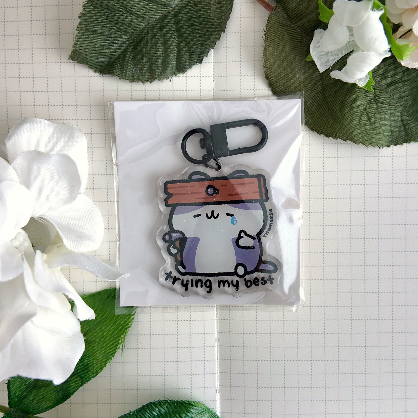Trying My Best Keychain