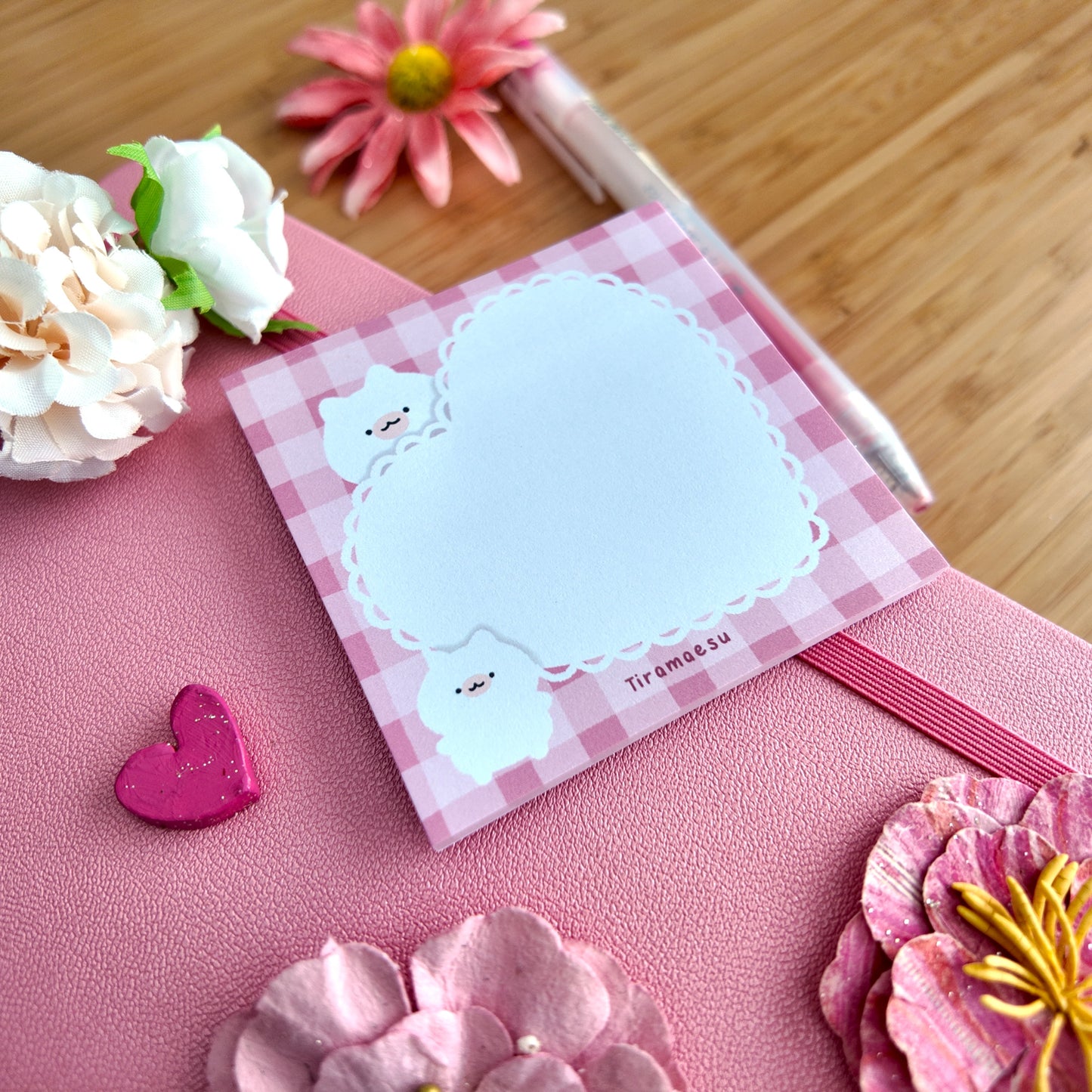 Lace Heart Sticky Notes