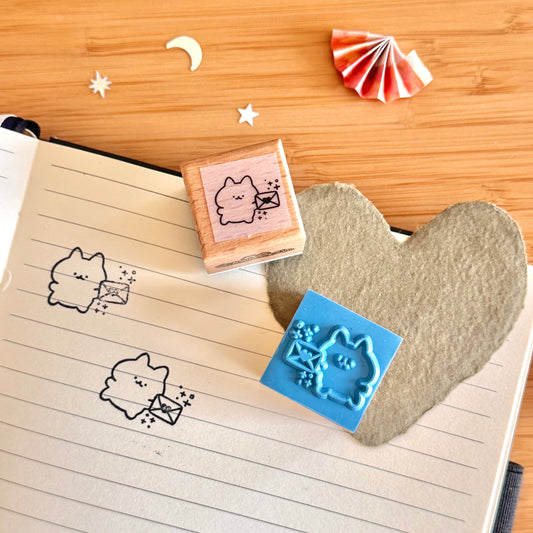 Sending Mail Wooden Stamp