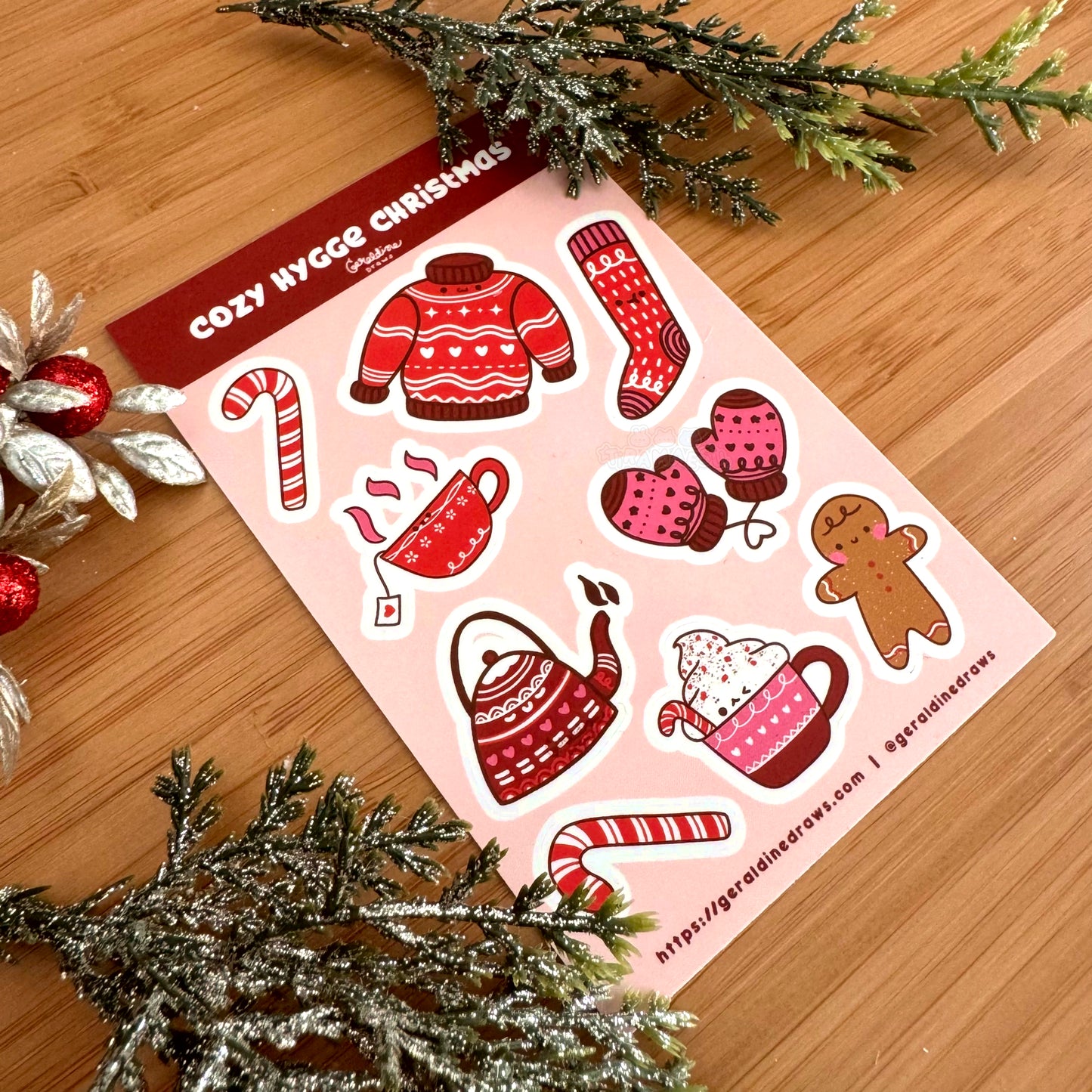 Cozy Hygge Christmas Sticker Sheet