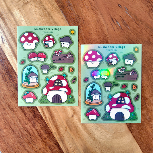 Mushroom Village Sticker Sheet