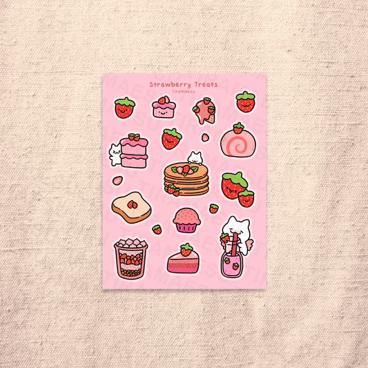 Strawberry Treats Sticker Sheet