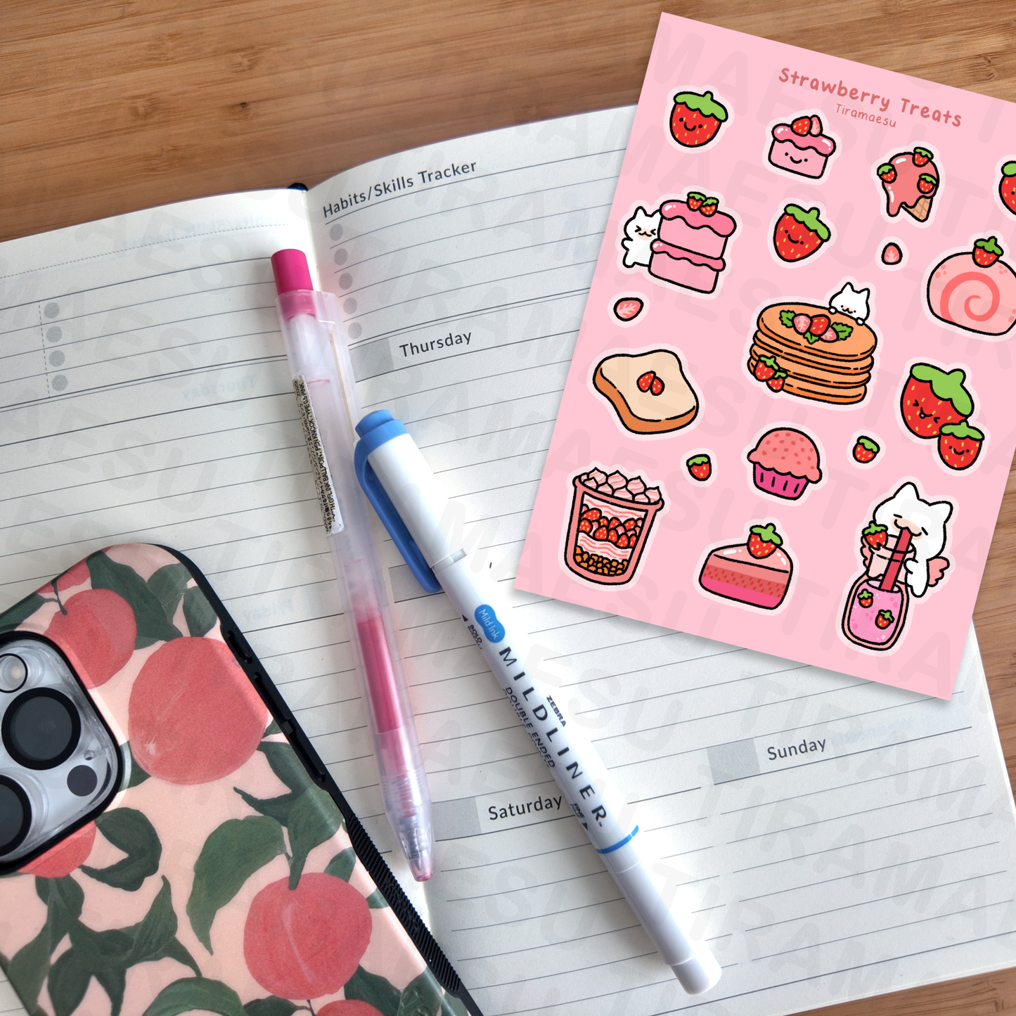 Strawberry Treats Sticker Sheet