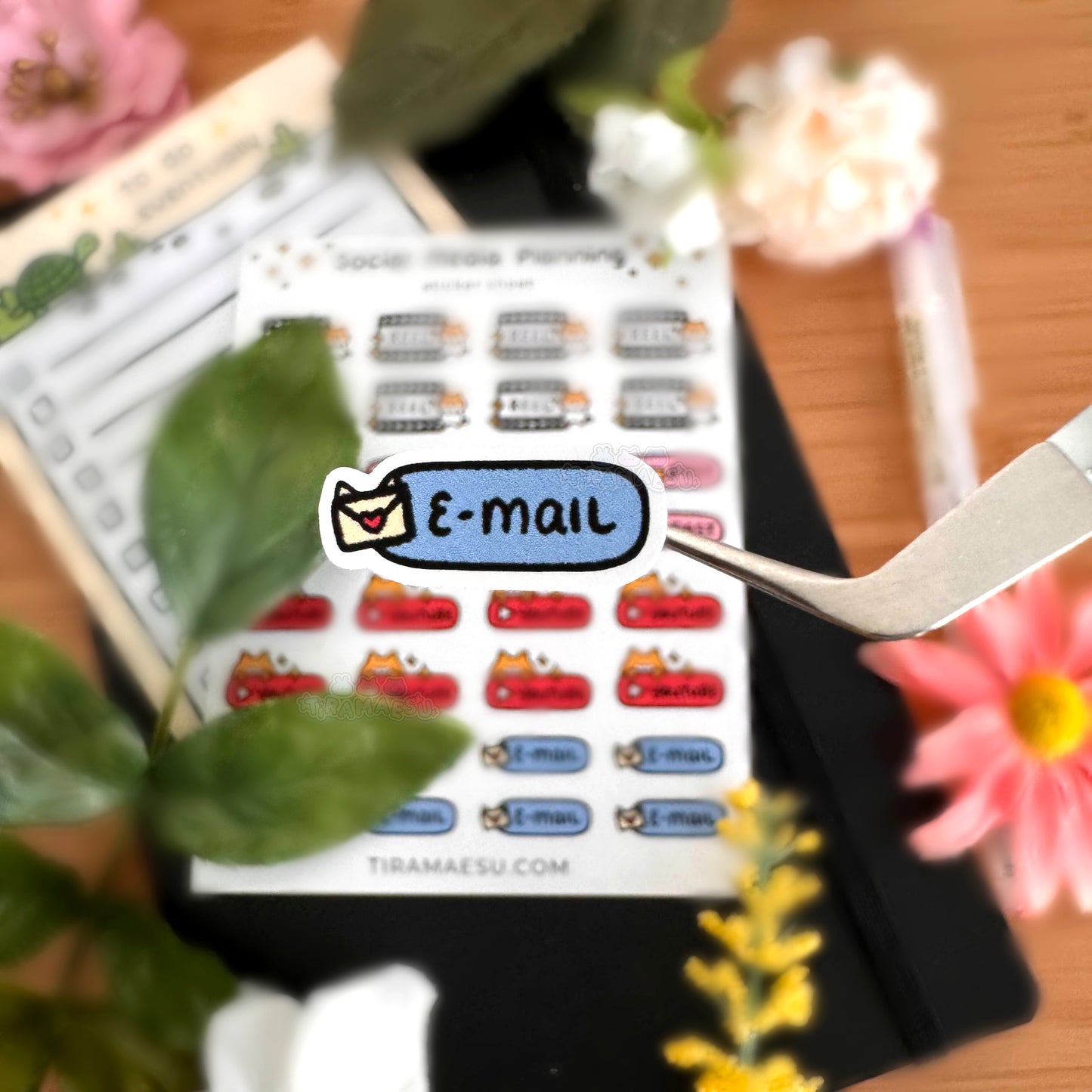 Social Media Planning Sticker Sheet