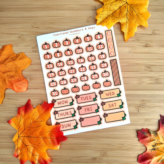 Pumpkin Planner Sticker Sheets