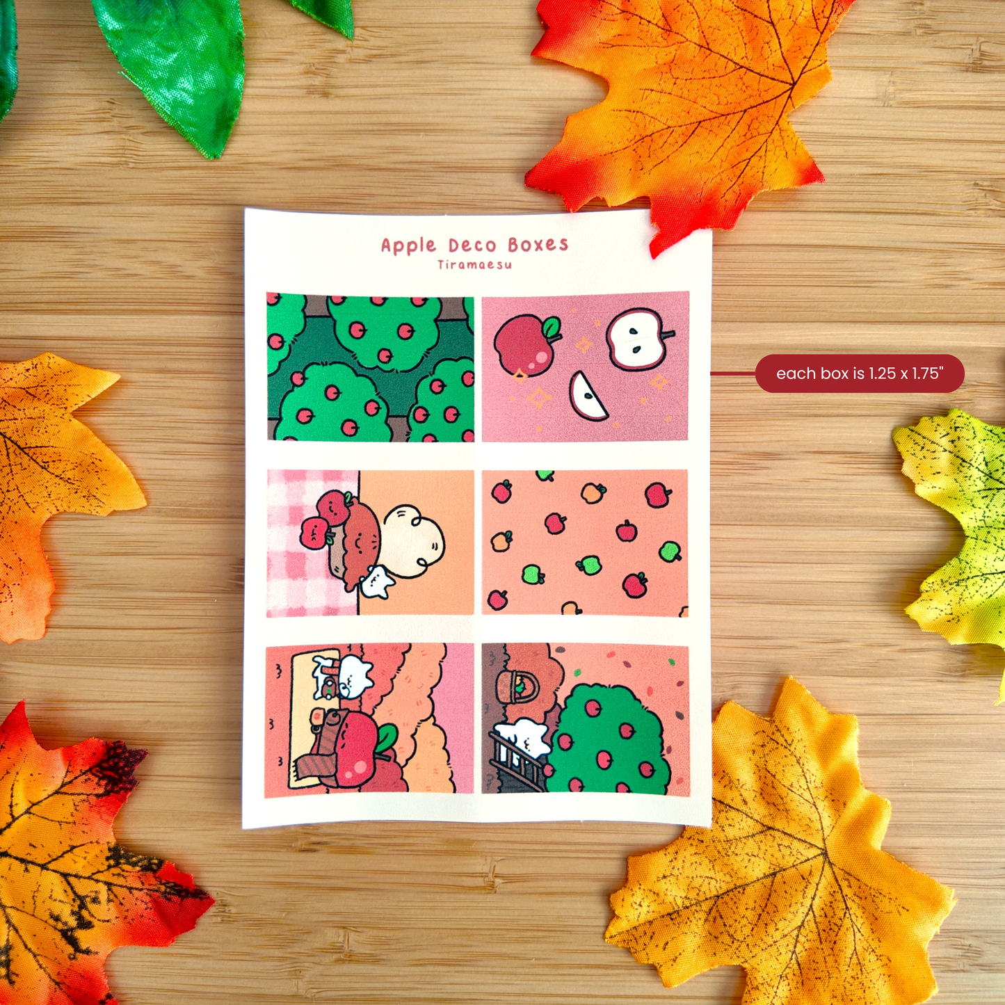 Apple Deco Full Boxes Sticker Sheet