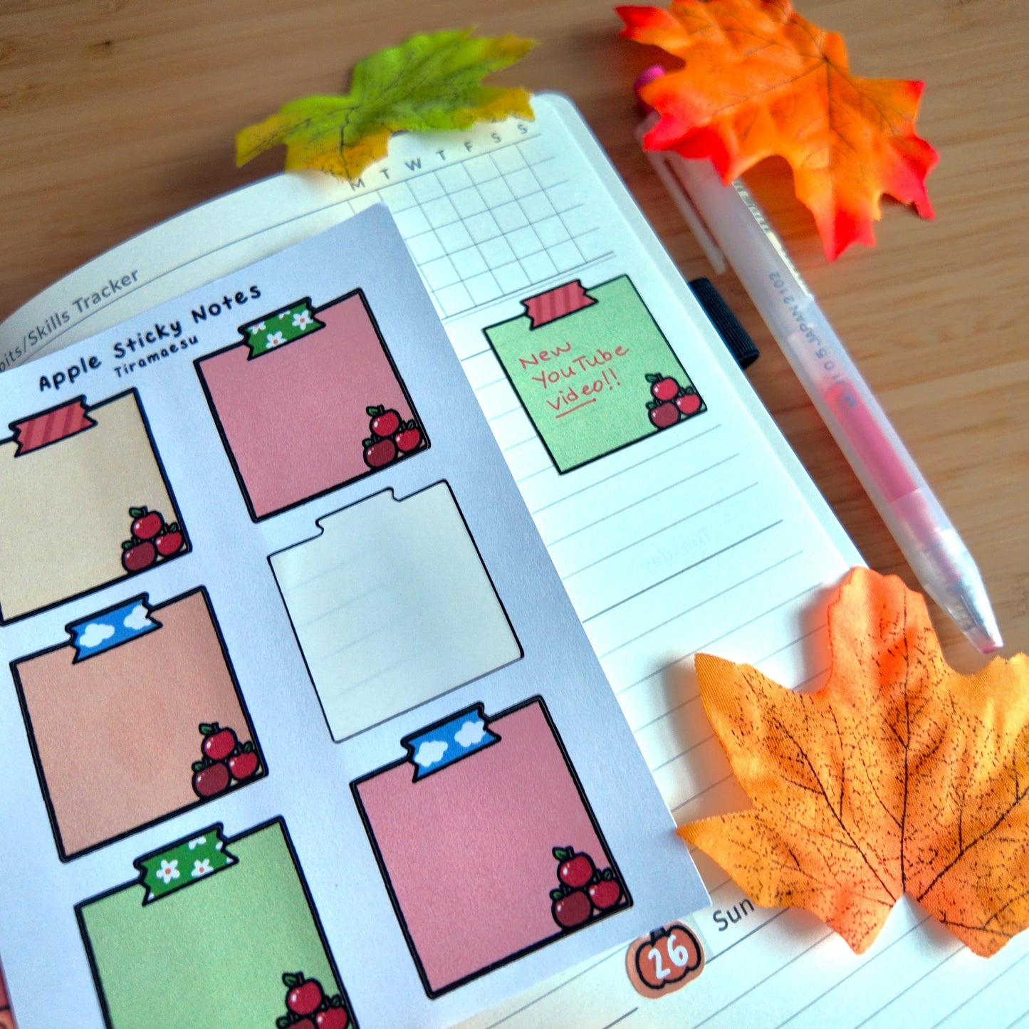 Apple Sticky Notes Sticker Sheet