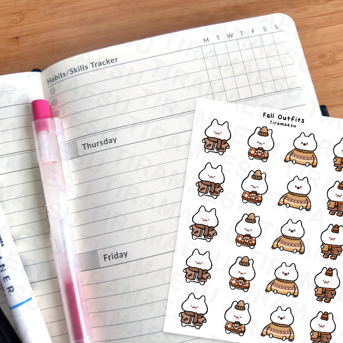 Fall Outfits Planner Stickers