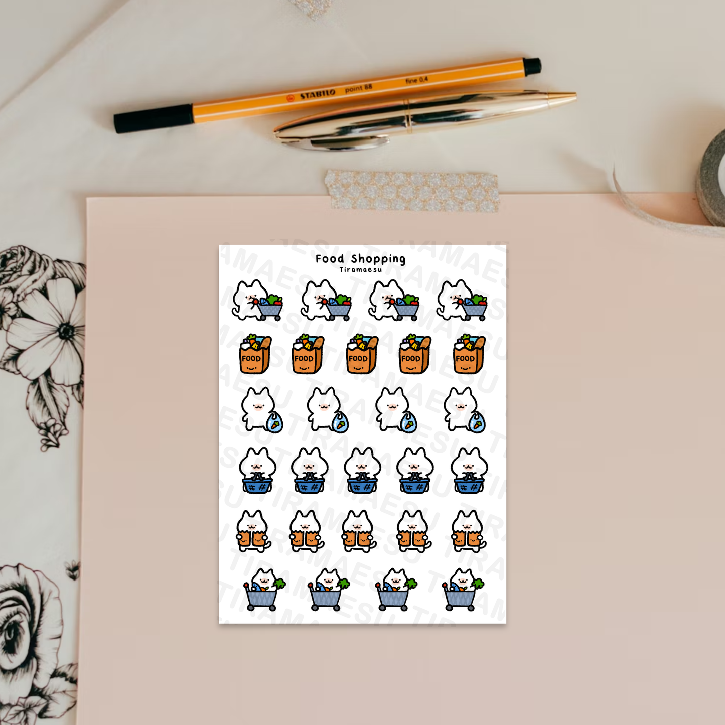 Food Shopping Planner Stickers