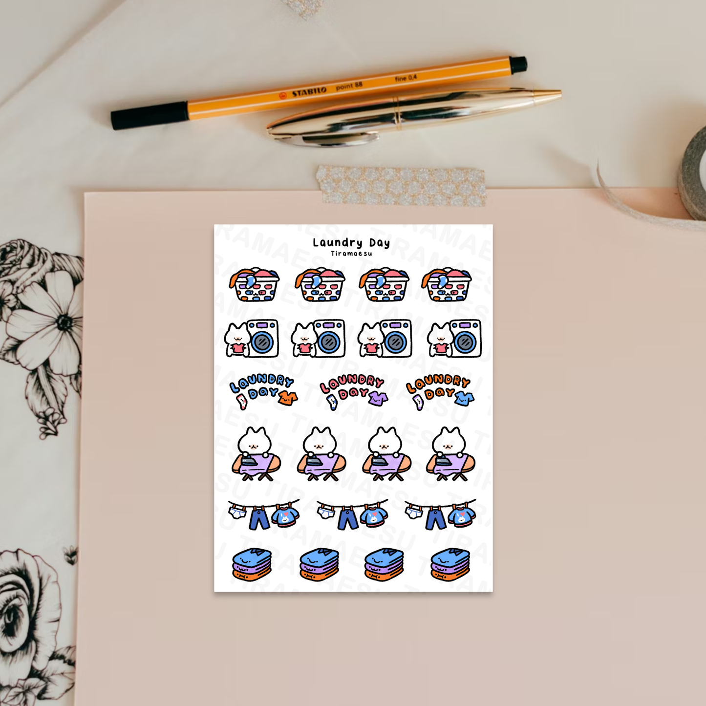 Laundry Day Planner Stickers