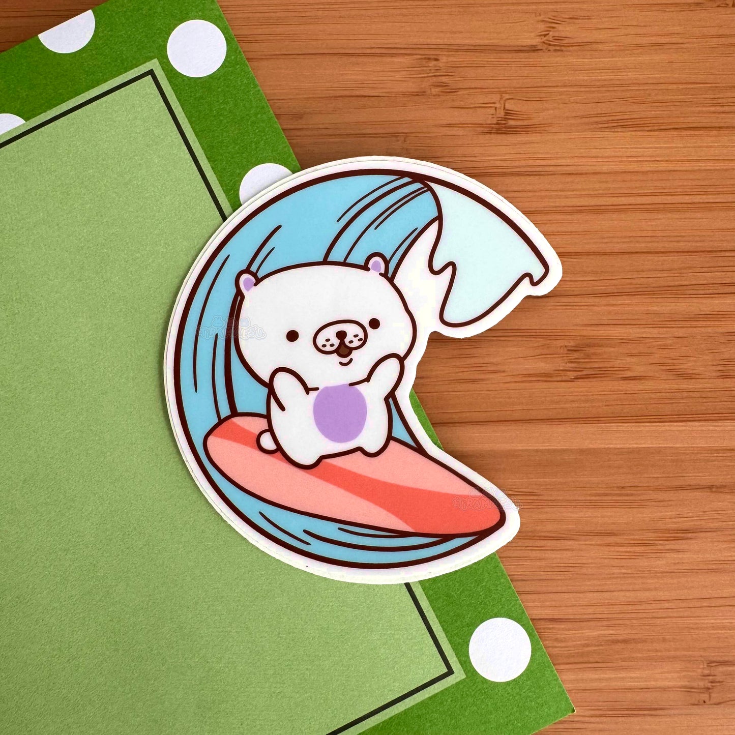 Surfing Bear Sticker
