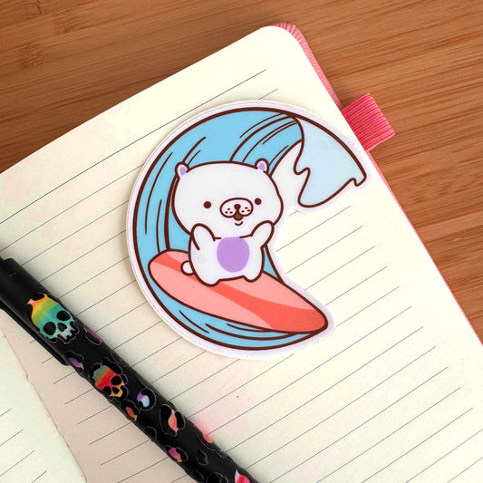 Surfing Bear Sticker