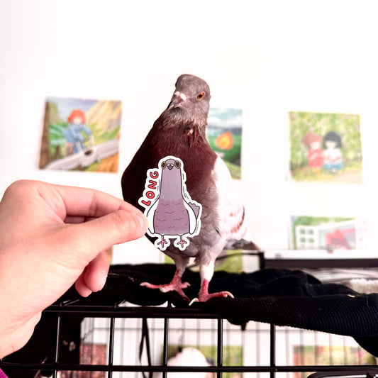 Long Neck Pigeon Sticker