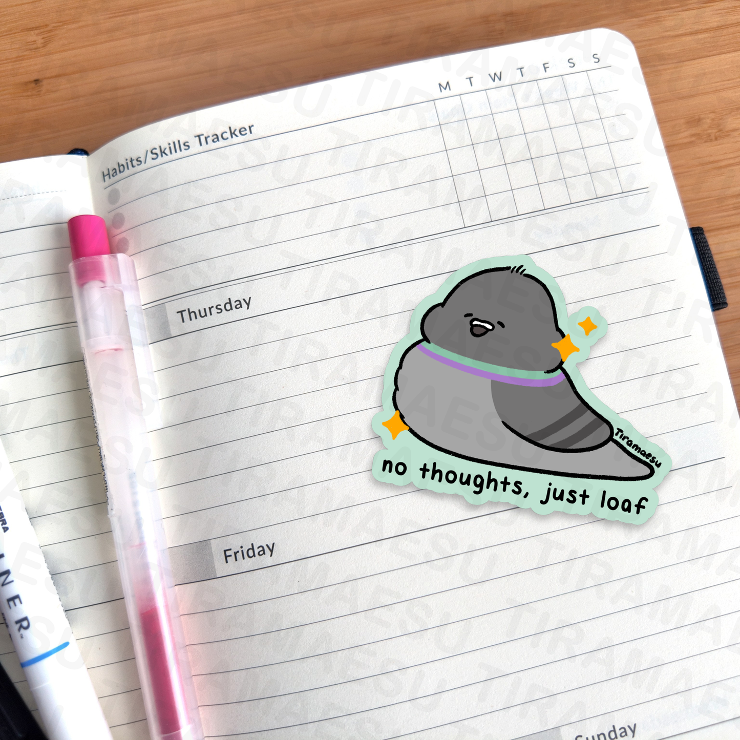 No Thoughts Just Loaf Sticker