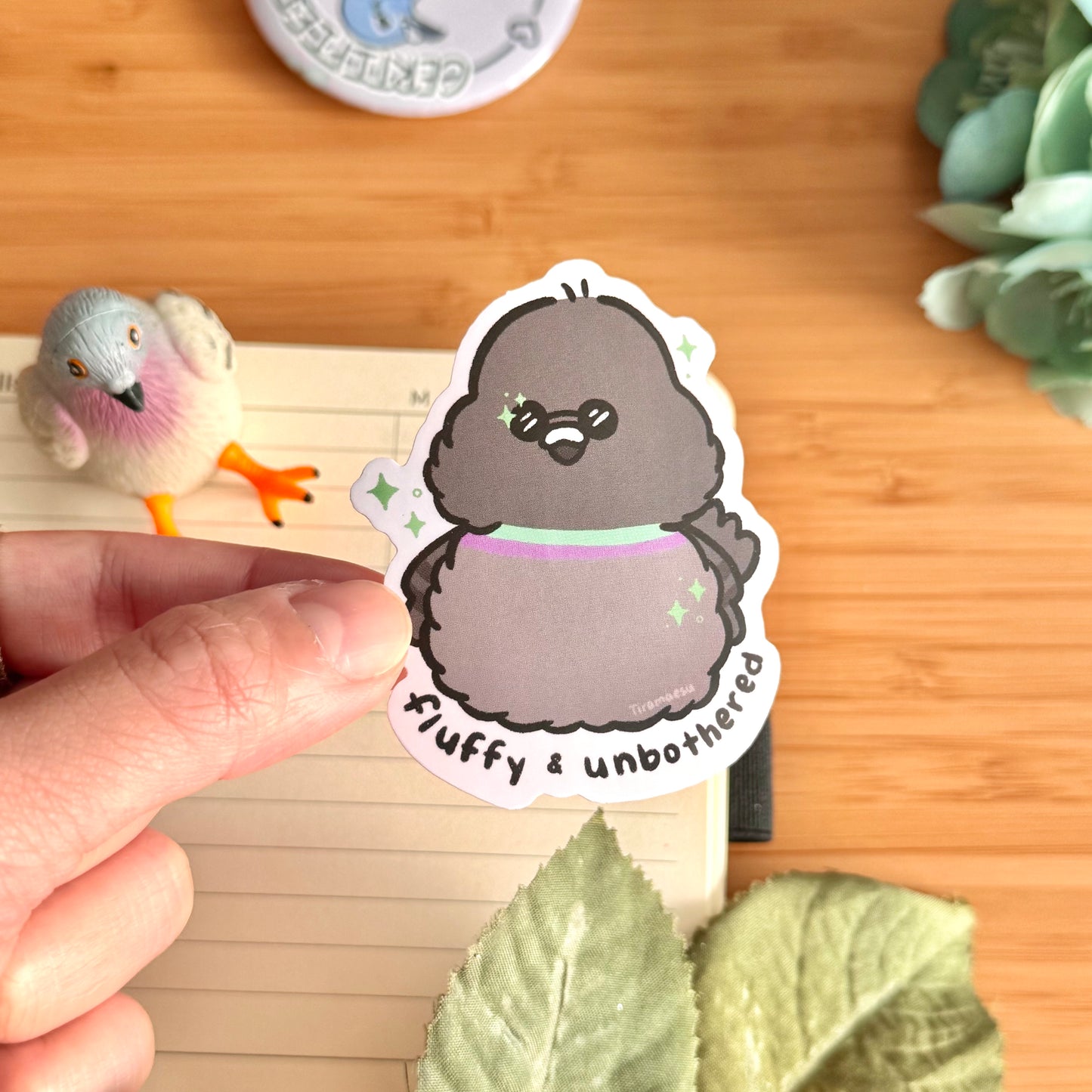 Fluffy and Unbothered Sticker