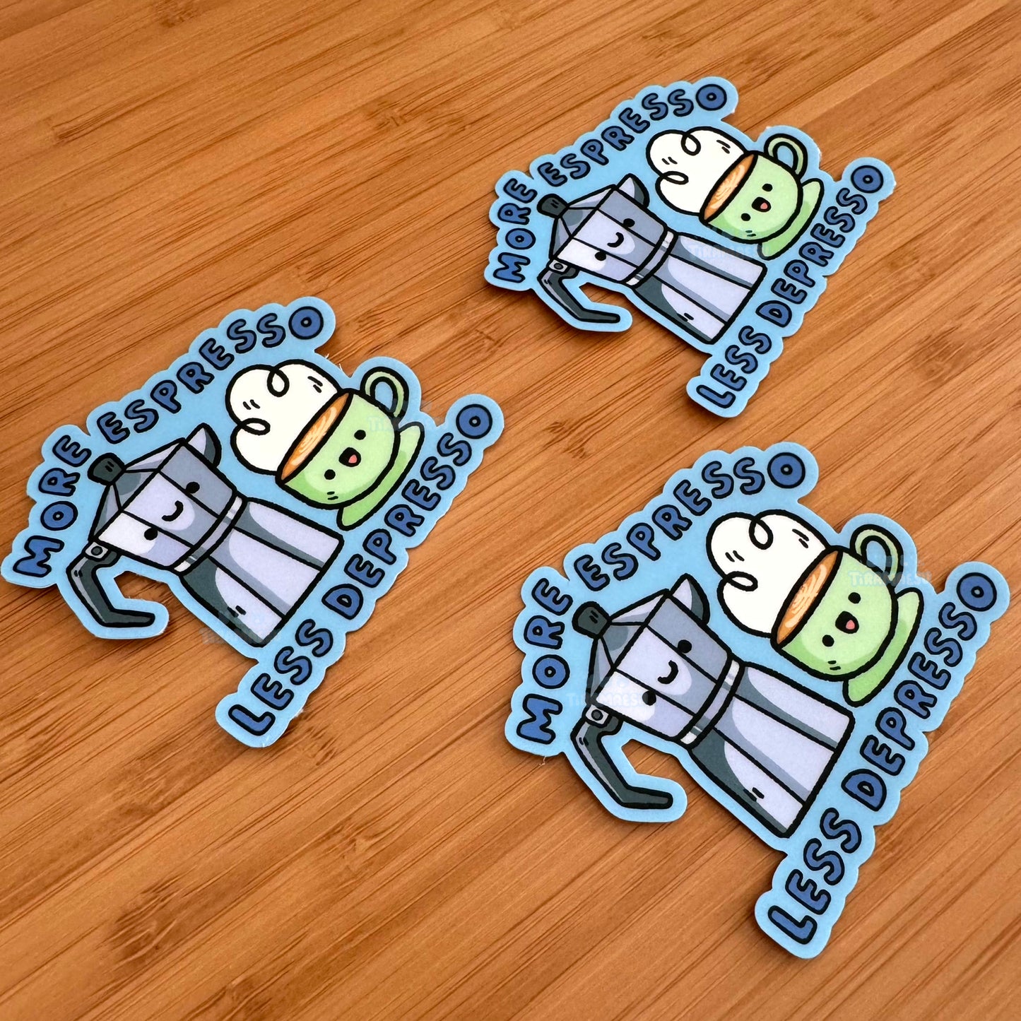 More Espresso Less Depresso Sticker