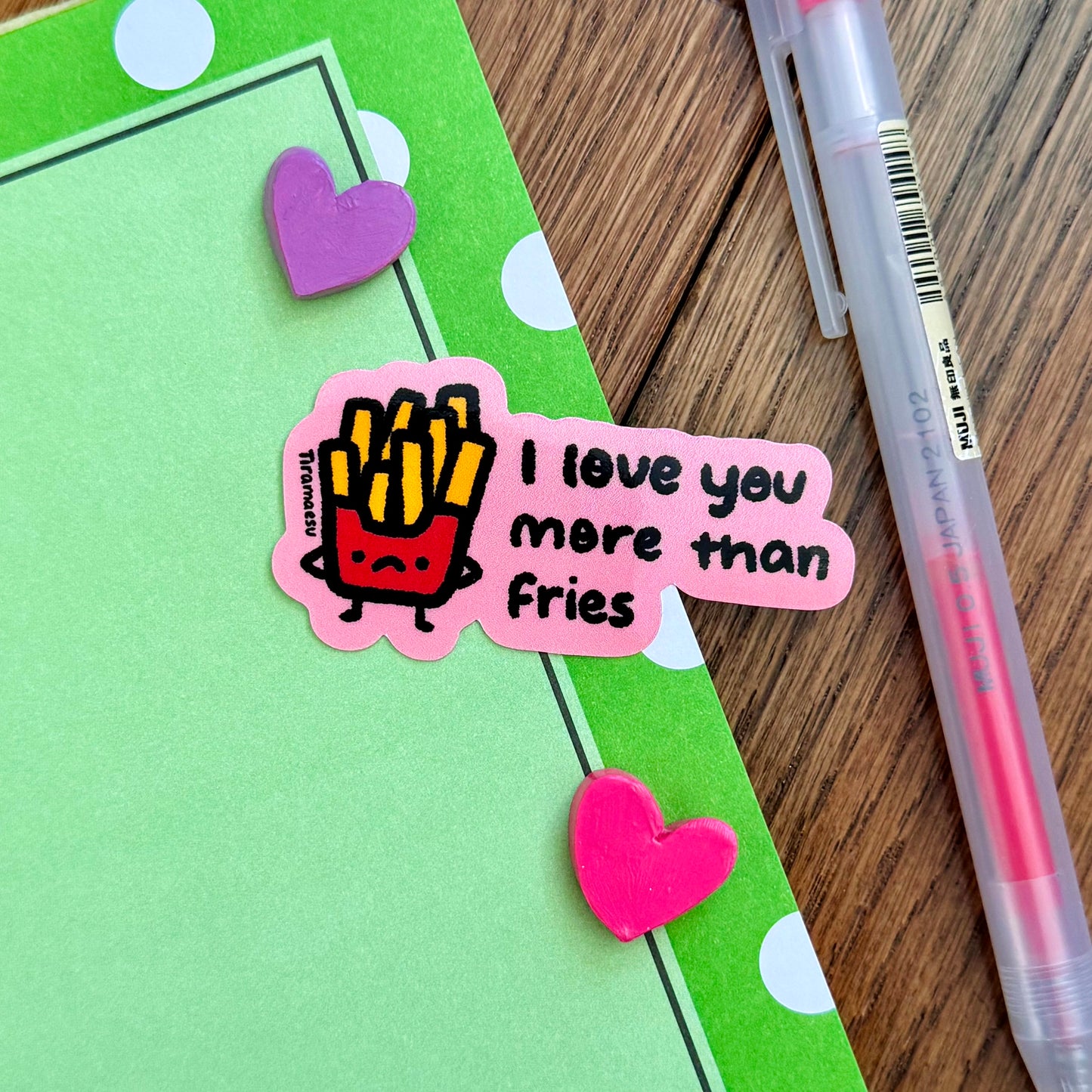 I Love You More Than Fries Sticker