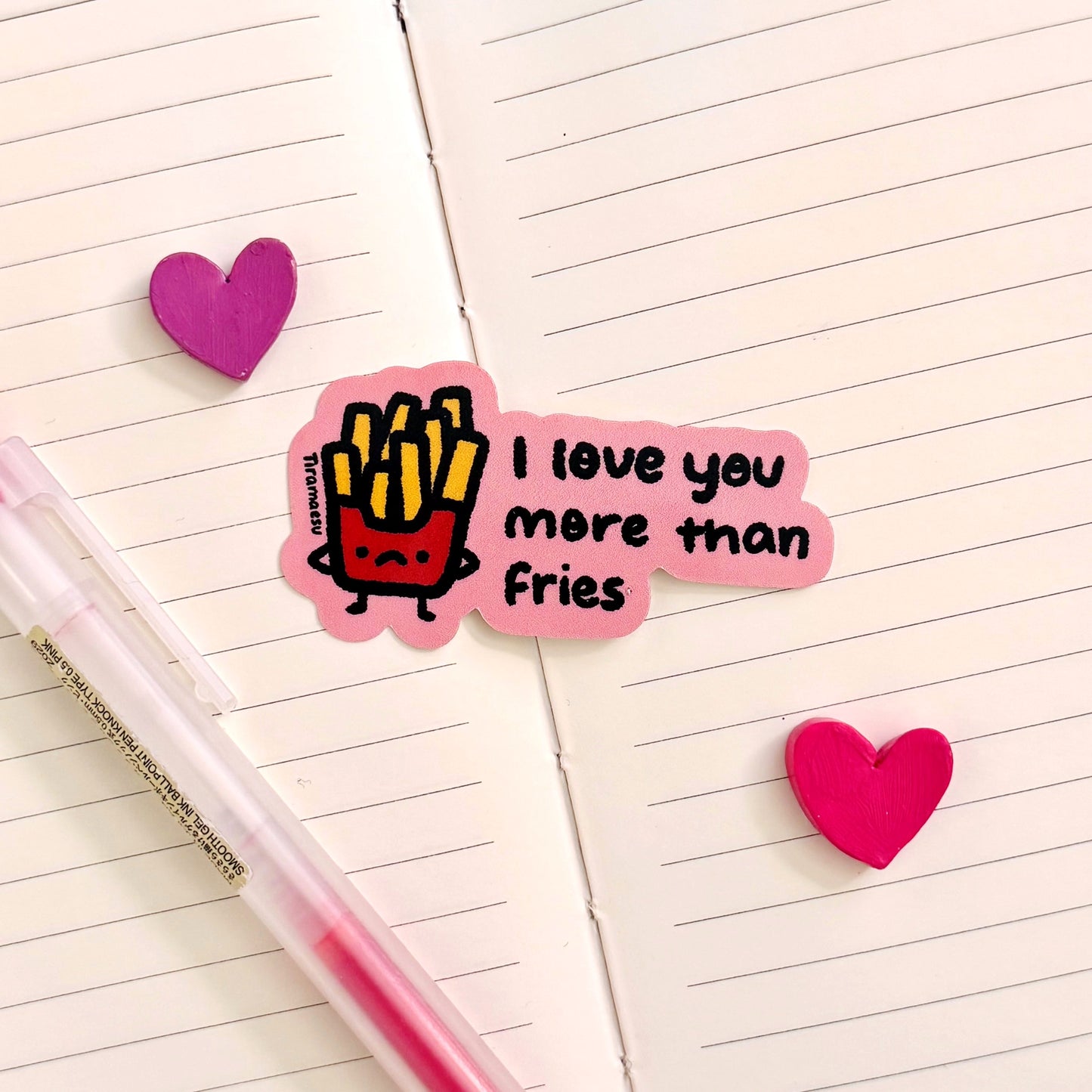 I Love You More Than Fries Sticker