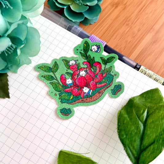 Chrysanthemum Glitter Sticker