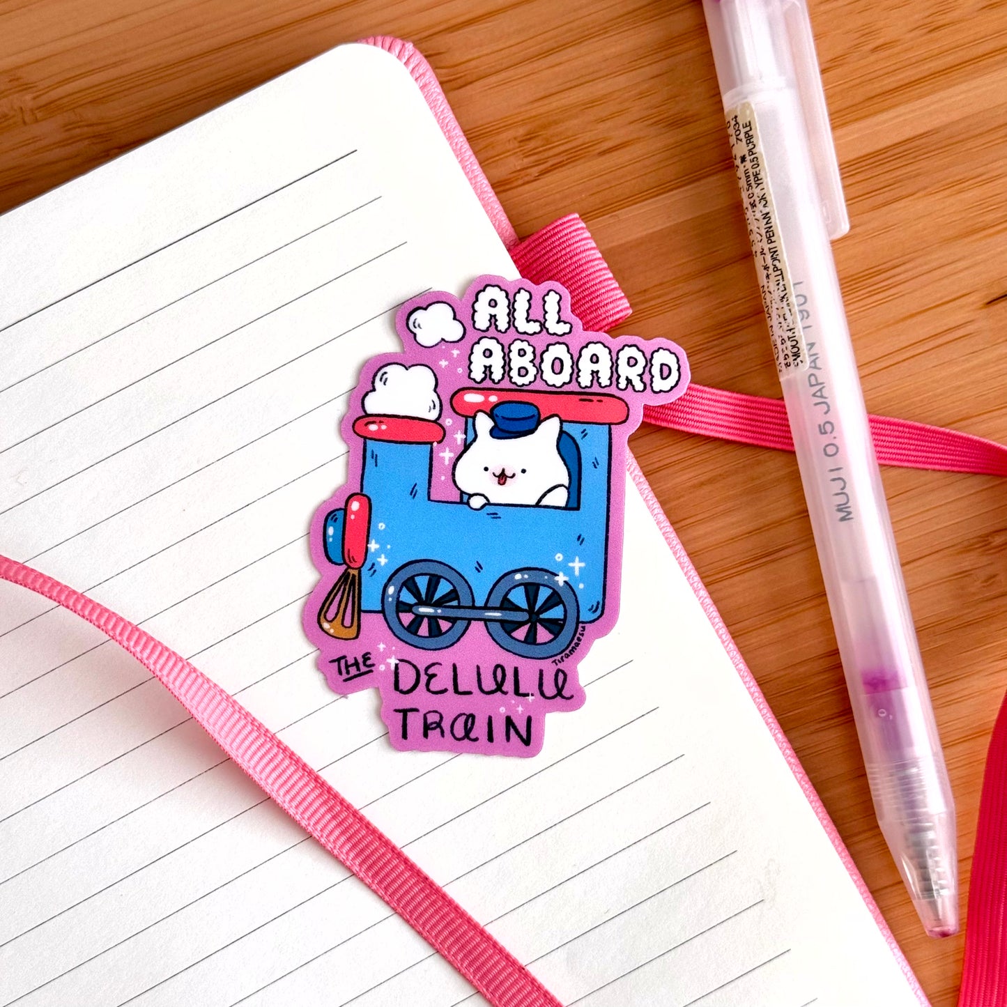All Aboard the Delulu Train Sticker