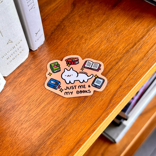 Just Me and My Books Sticker