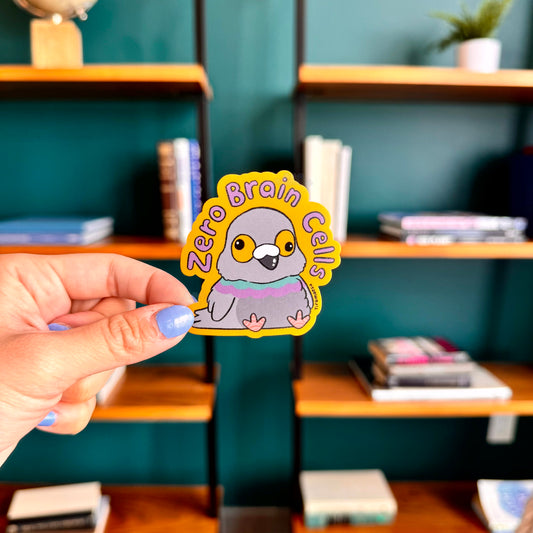 Zero Brain Cells Sticker