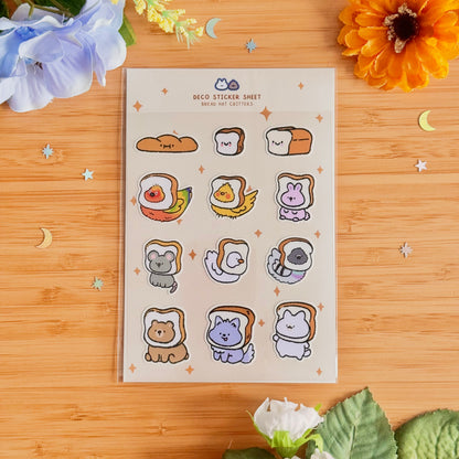 Bread Hat Critters Sticker Sheet