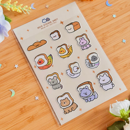 Bread Hat Critters Sticker Sheet