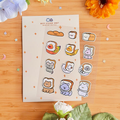 Bread Hat Critters Sticker Sheet