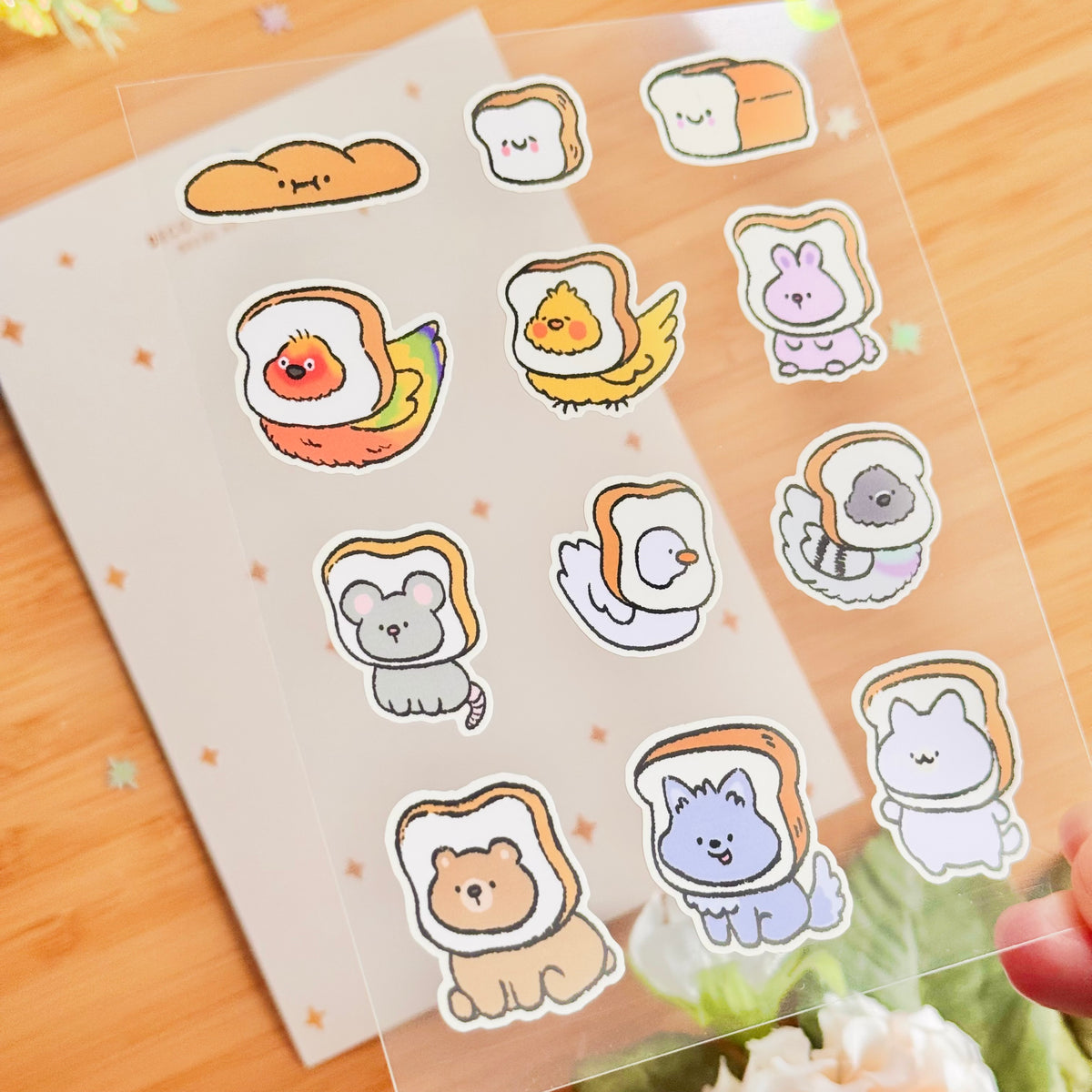 Bread Hat Critters Sticker Sheet