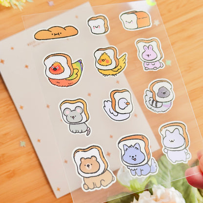 Bread Hat Critters Sticker Sheet