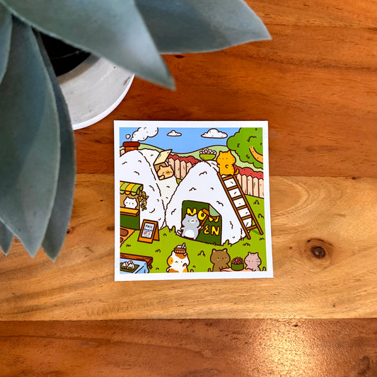 Onigiri Village Art Print
