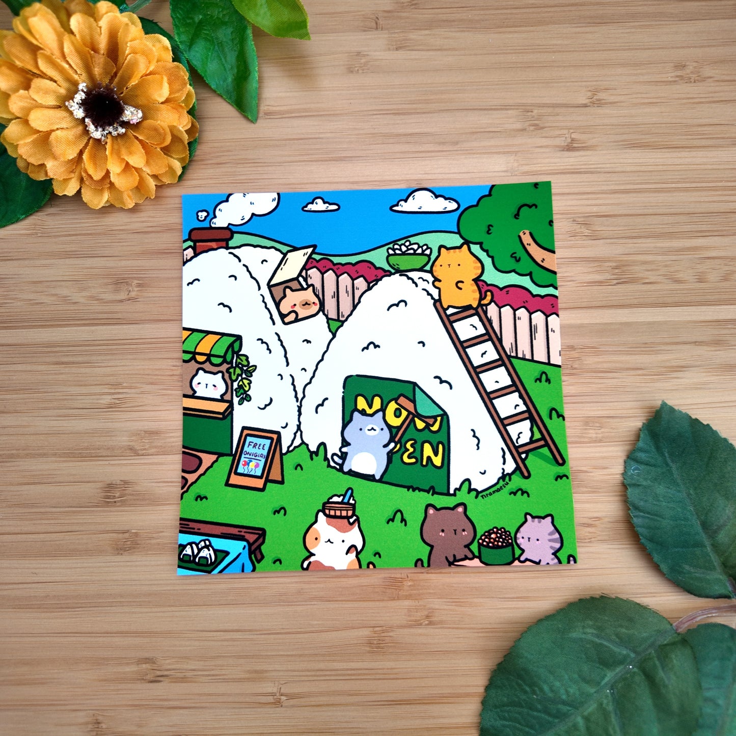 Onigiri Village Art Print