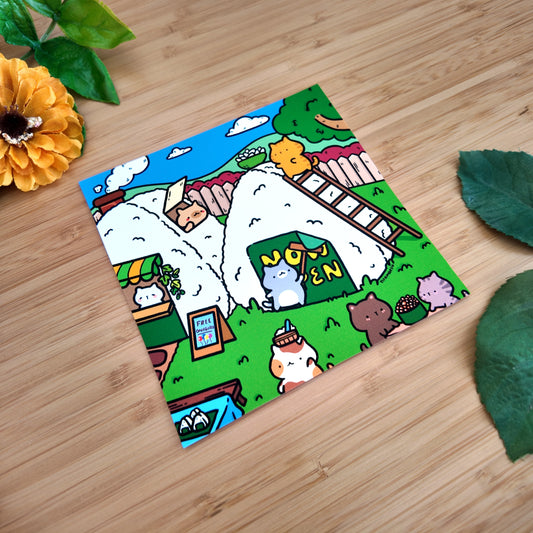Onigiri Village Art Print