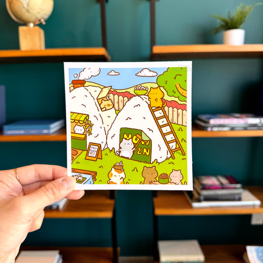 Onigiri Village Art Print