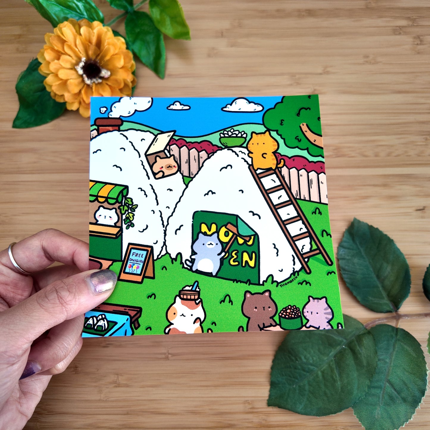 Onigiri Village Art Print
