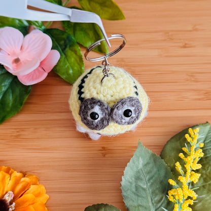Minion Hat Mushroom Crochet Plush Keychain